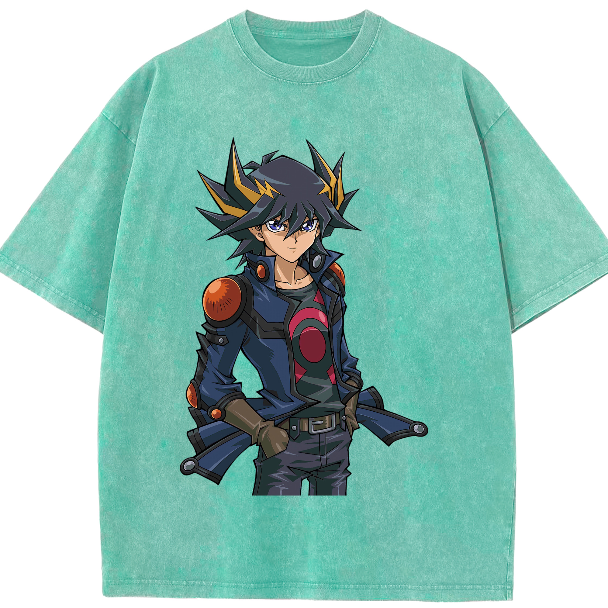 （画像用） 遊☆戯☆王 Yu-Gi-Oh! 綿100% ヴィンテージ風 半袖Tシャツ（フロントプリント）